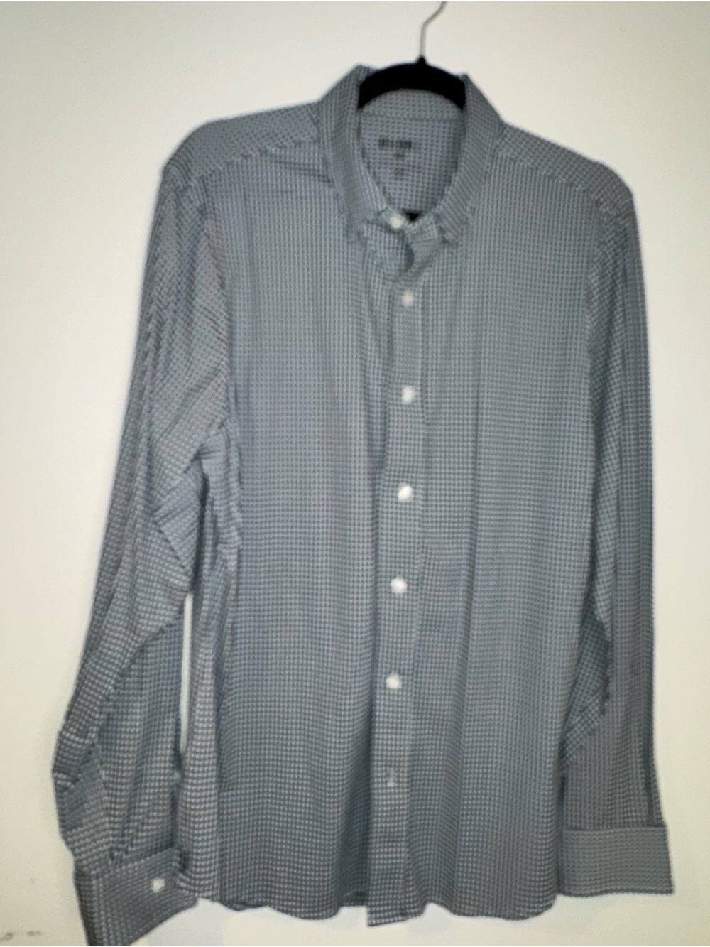 Rhone Men’s M Green White Micro Gingham Performance Button Down Shirt